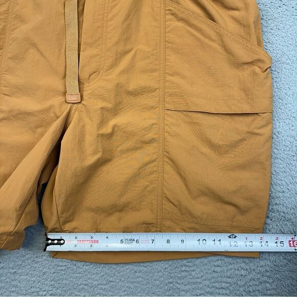 Eddie Bauer Rip Stop Tech Shorts Mens Beige Cargo Elastic Waist Hiking Outdoor - Picture 11 of 16